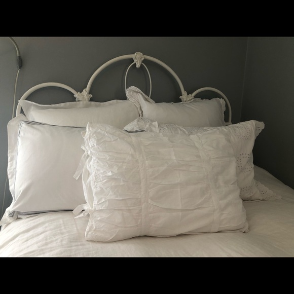 Pottery Barn Bedding Qty 5 Shams All White Poshmark